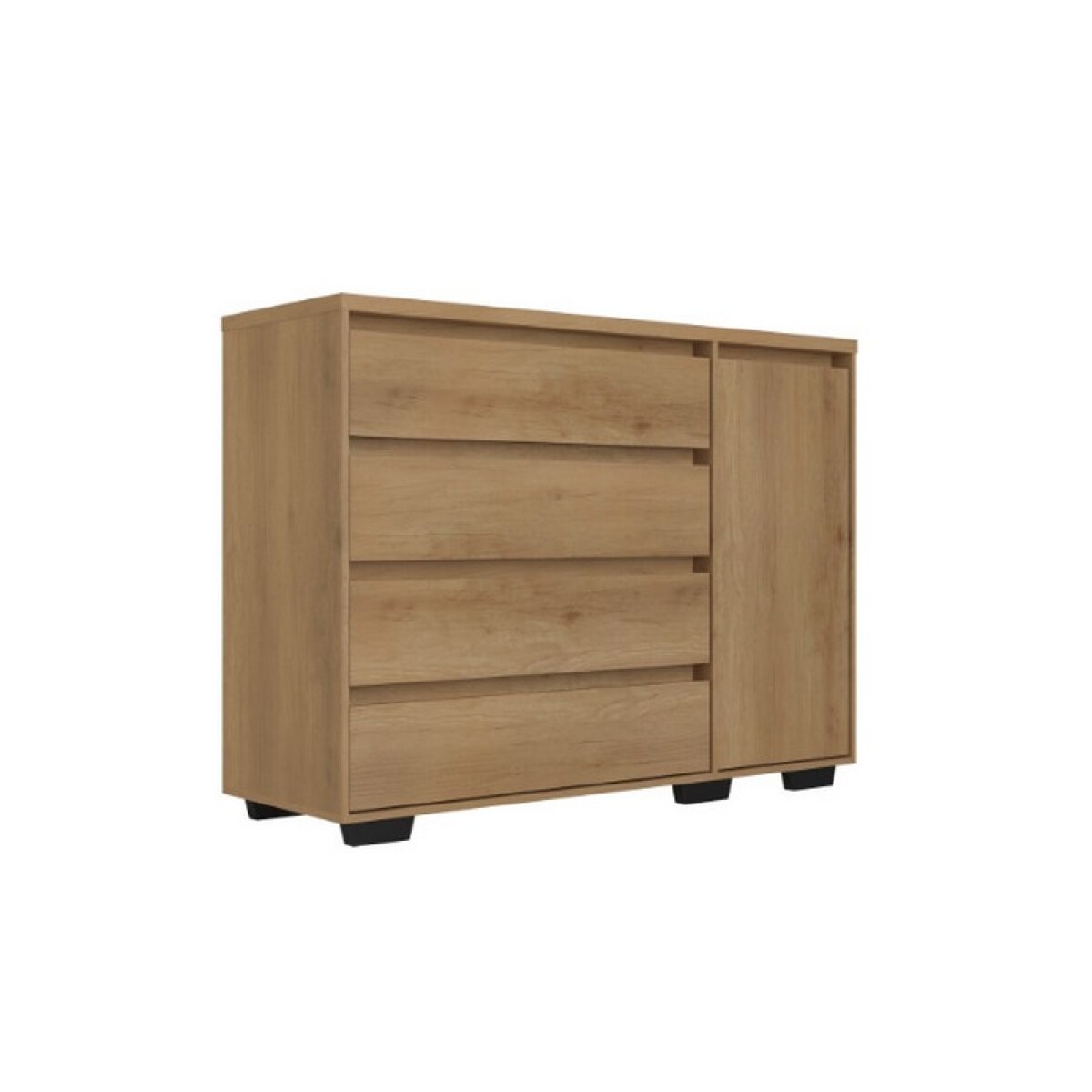 COMODA AURORA 4 CAJONES 1 PUERTA CAPUCCINO 