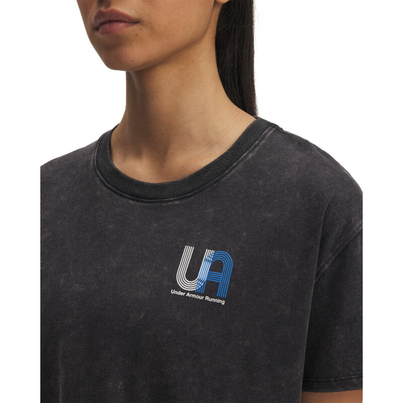 UA Run Graphic SS 1-BLK BLK-003