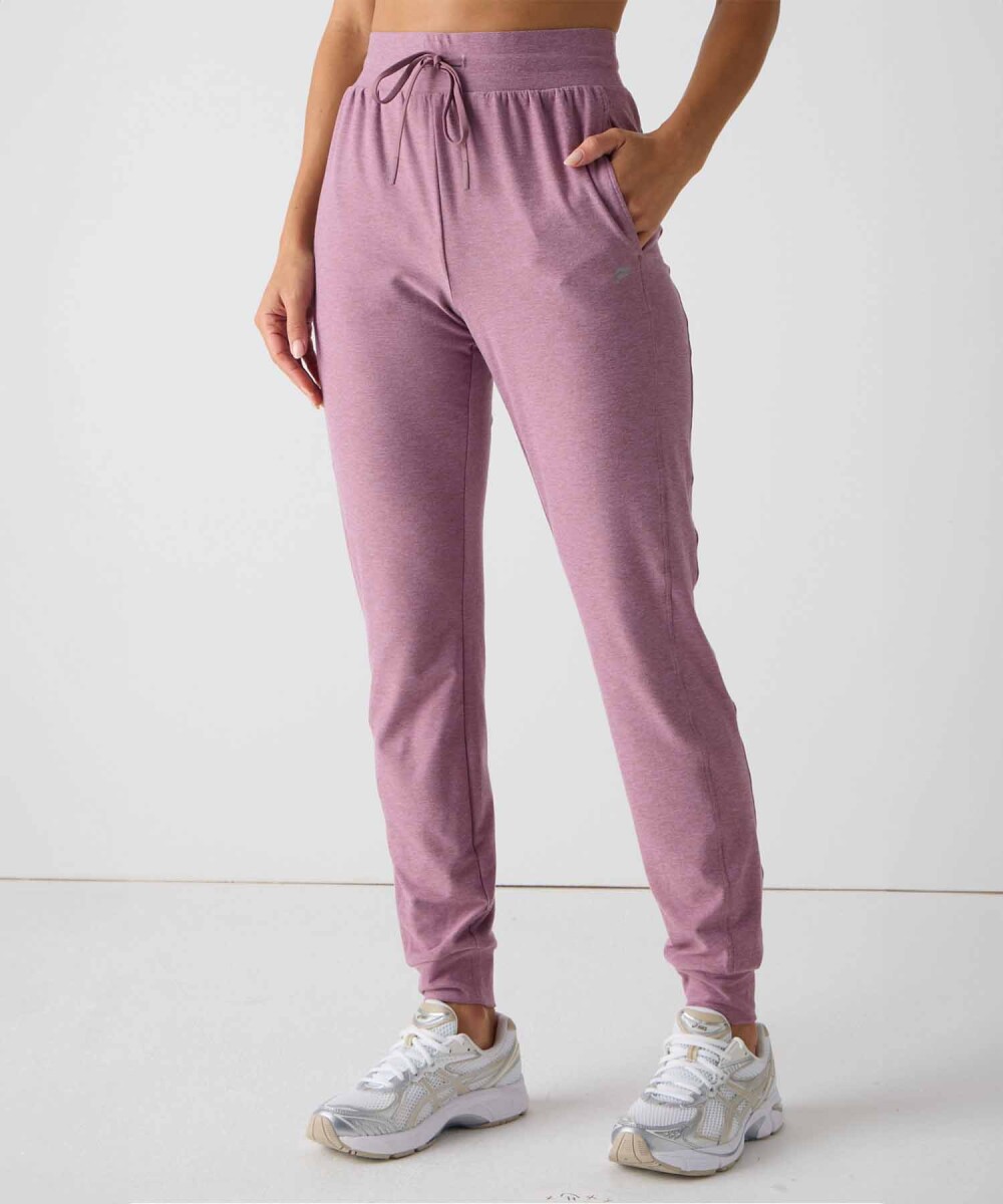Leggings Jogger Cloud Jersey Mujer - Mushroom Mauve Heather 