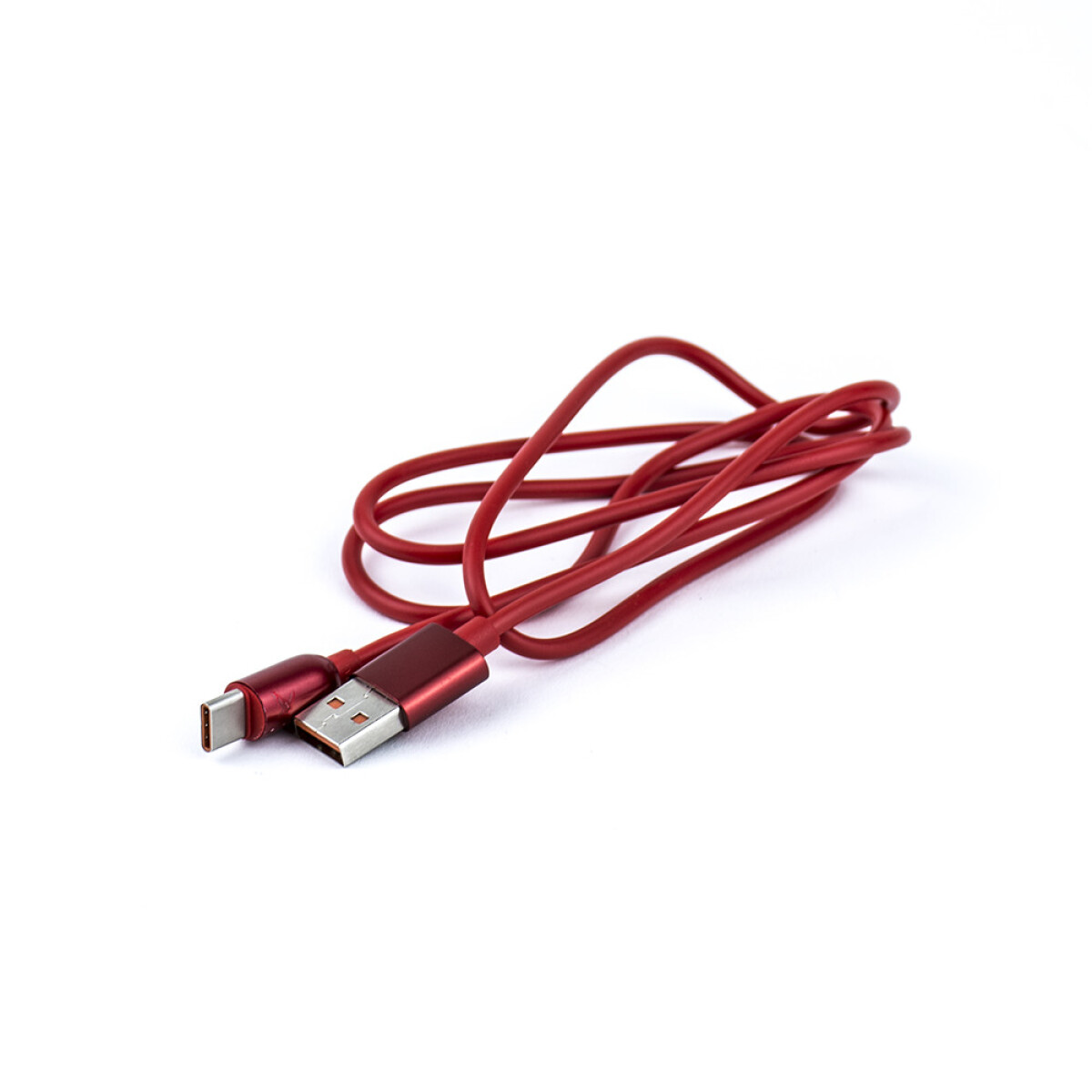 Cable Usb Tipo C En Tubo - Rojo 