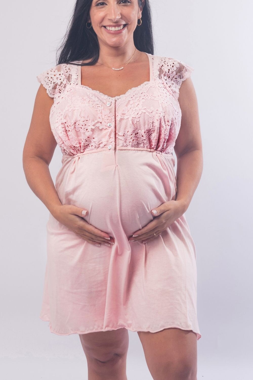 Camisón Maternal Luma Rosa