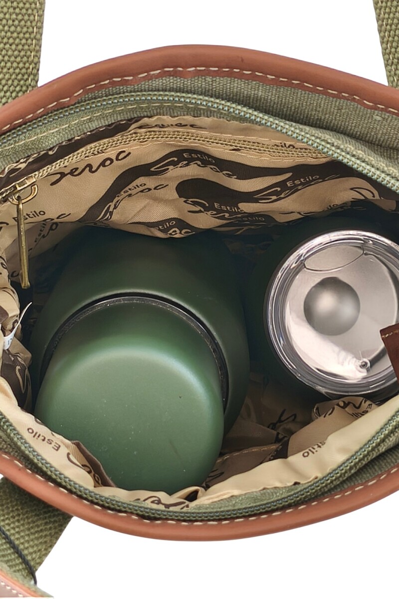 Matera morral de lona Marrón