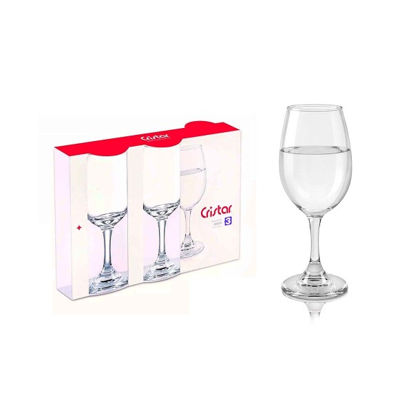 Set copas Rioja 410 ml x3 CRISTAR Set copas Rioja 410 ml x3 CRISTAR
