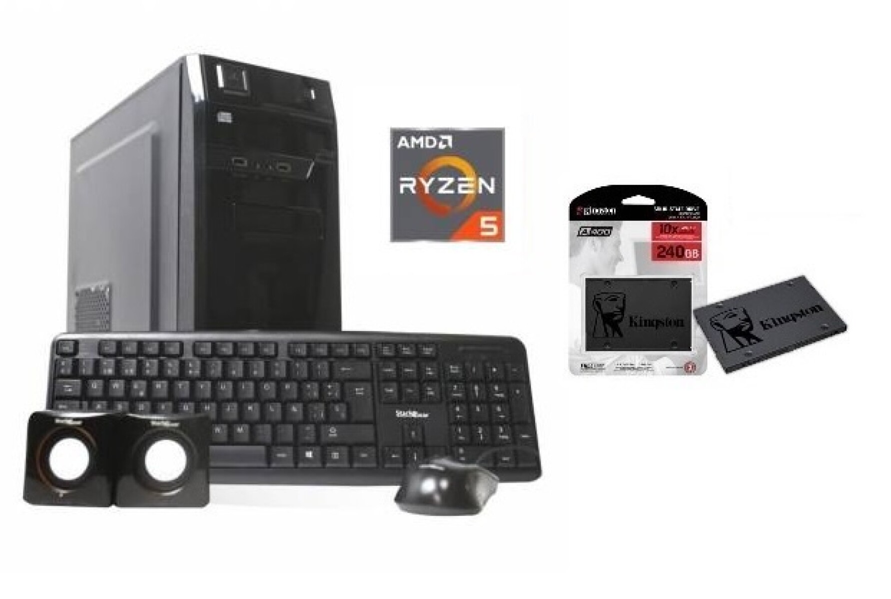 Equipo Nuevo Amd Ryzen 5 + Disco Ssd de 240GB 
