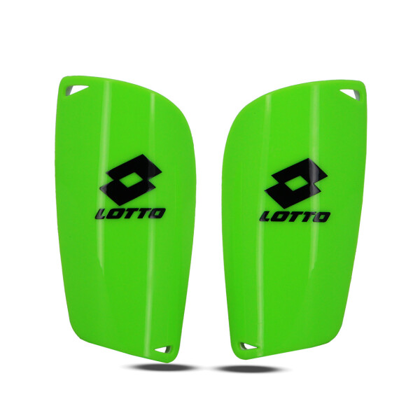 Lotto PRATO III Canillera Con Media de Futbol - Verde Fluo/Negro Verde Fluor-Negro