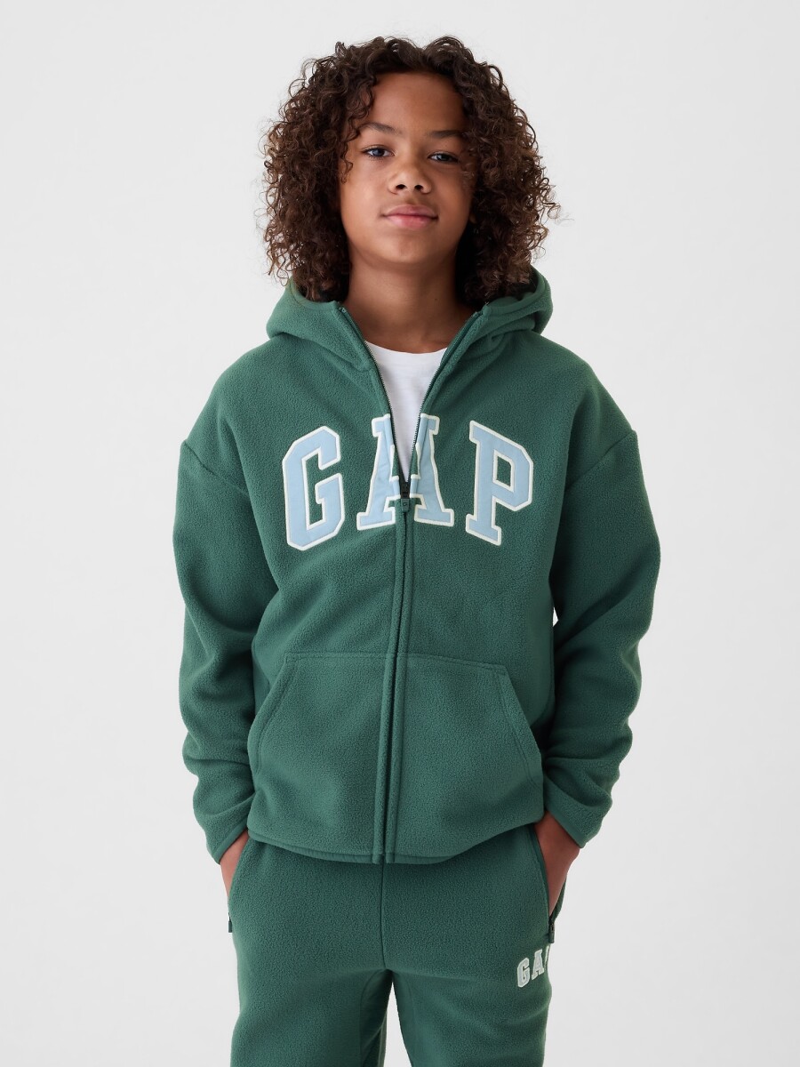 Canguro Polar Con Cierre Logo Gap Niño - Moores Green 