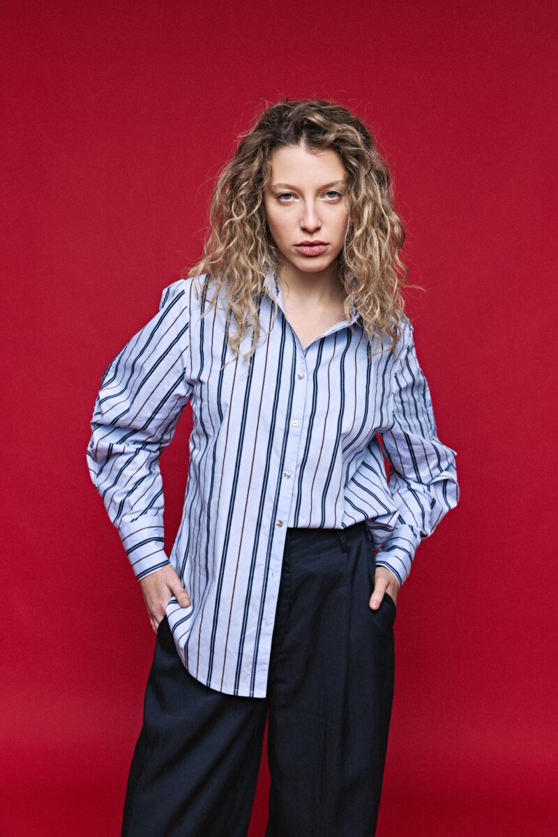 CAMISA VIÑAS Celeste