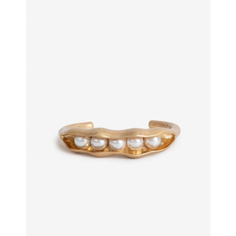 Brazalete Metal Chauchas Dorado Oro Amarillo