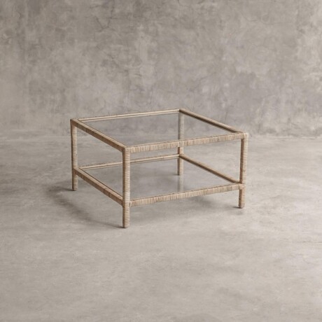 MESA RATONA RATTAN-MADERA-Y-VIDRIO NATURAL-BEIGE VITTORIA NATURAL