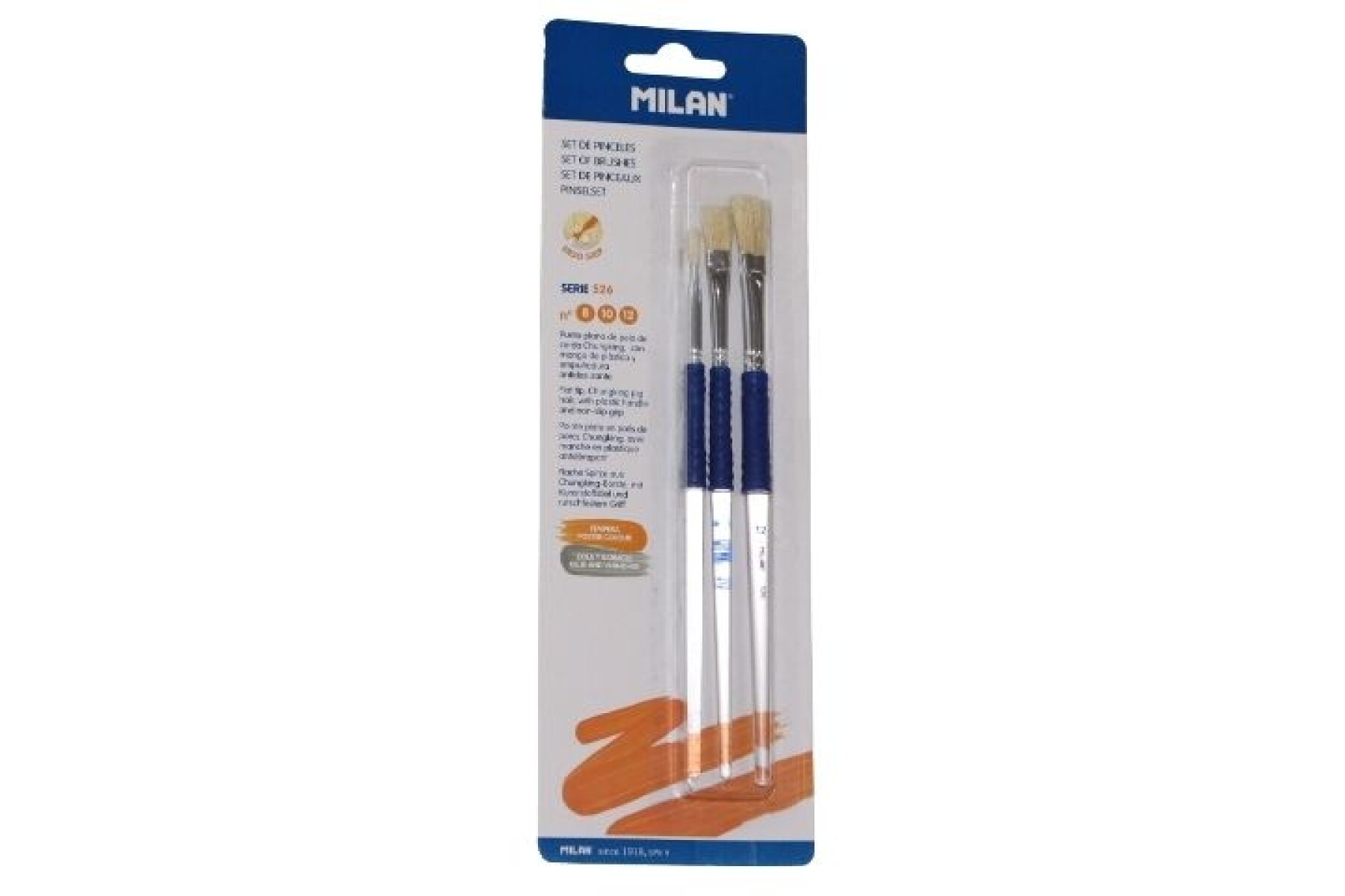 PINCELES MILAN SERIE 526 TAMAÑO Nº 8, 10 Y 12 