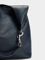 Bolso De Hombro Con Mosquetón azul-marino