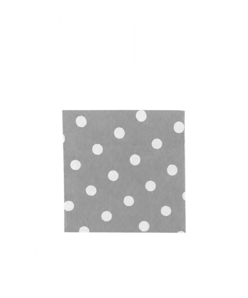 Servilleta 16x16 cm. paquete x 20 GRIS LUNARES
