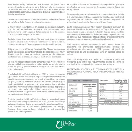 Power Whey Protein Isolate 4lb Cibeles Nutrition Vainilla