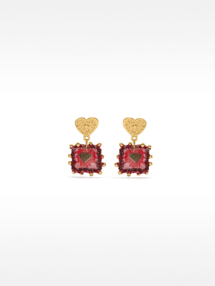 Pendientes Corazones - Plata De Ley 925 rosa