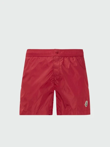 Moncler - Shorts cortos de baño Rojo