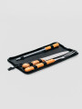 Accesorios Para Parrilla Set De 3 Piezas. Pinchos Y Cuchilla Con Color Unico