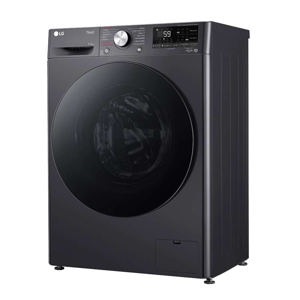 LAVASECARROPAS INVERTER LG 9-KG-LAVADO-5KG-SECADO GRIS WD9MVC4S6