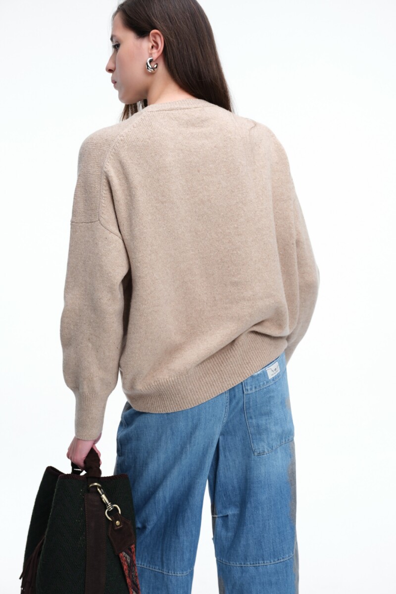 SWEATER CREW Beige
