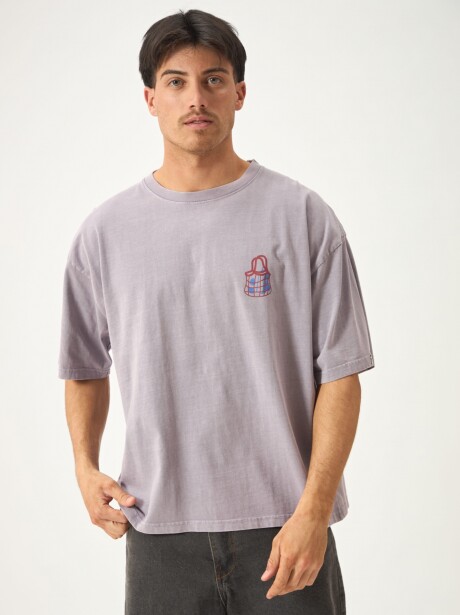 REMERA CHECK LIST LILA