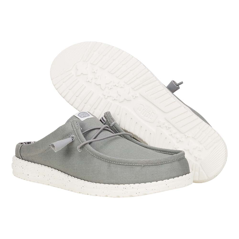 Zuecos Wally Slip Stretch Canvas - Hombre Grey