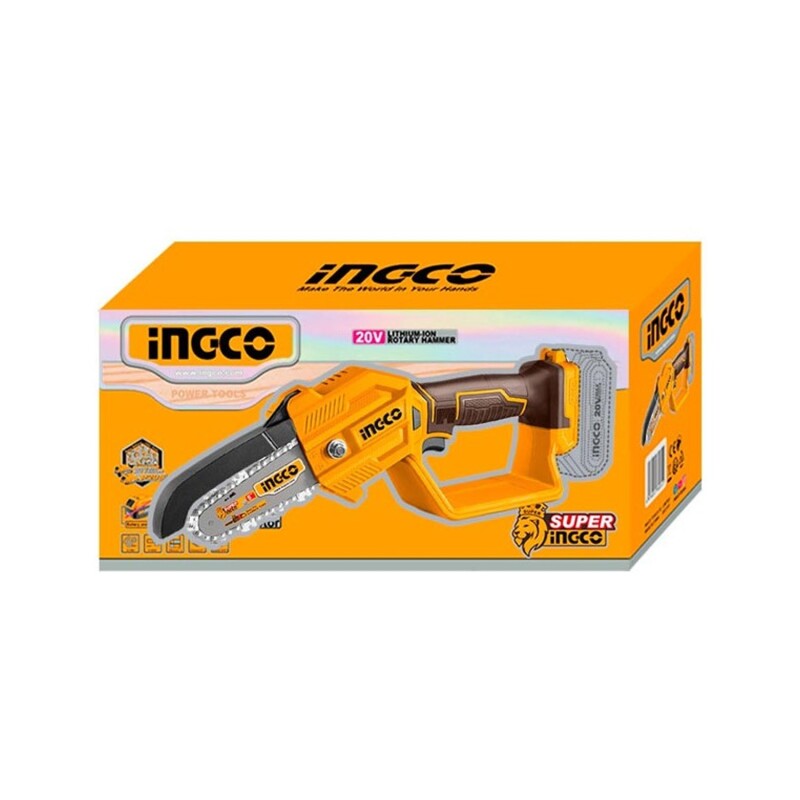 Mini Motosierra Inalámbrica Ingco 20V sin Bateria ni Cargador Mini Motosierra Inalámbrica Ingco 20V sin Bateria ni Cargador