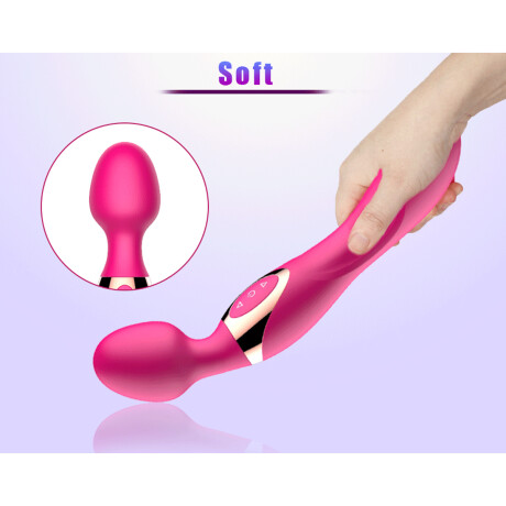 Estimulador Con Doble Motor Recargable USB Fucsia