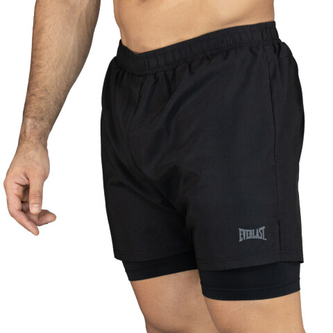 SHORT MEN POLY VERLAST 2-IN-1 URBAN 5"-BK NEGRO