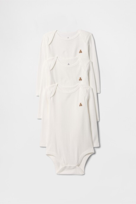 Bodies Pack X3 Bebé Opt1 New Off White