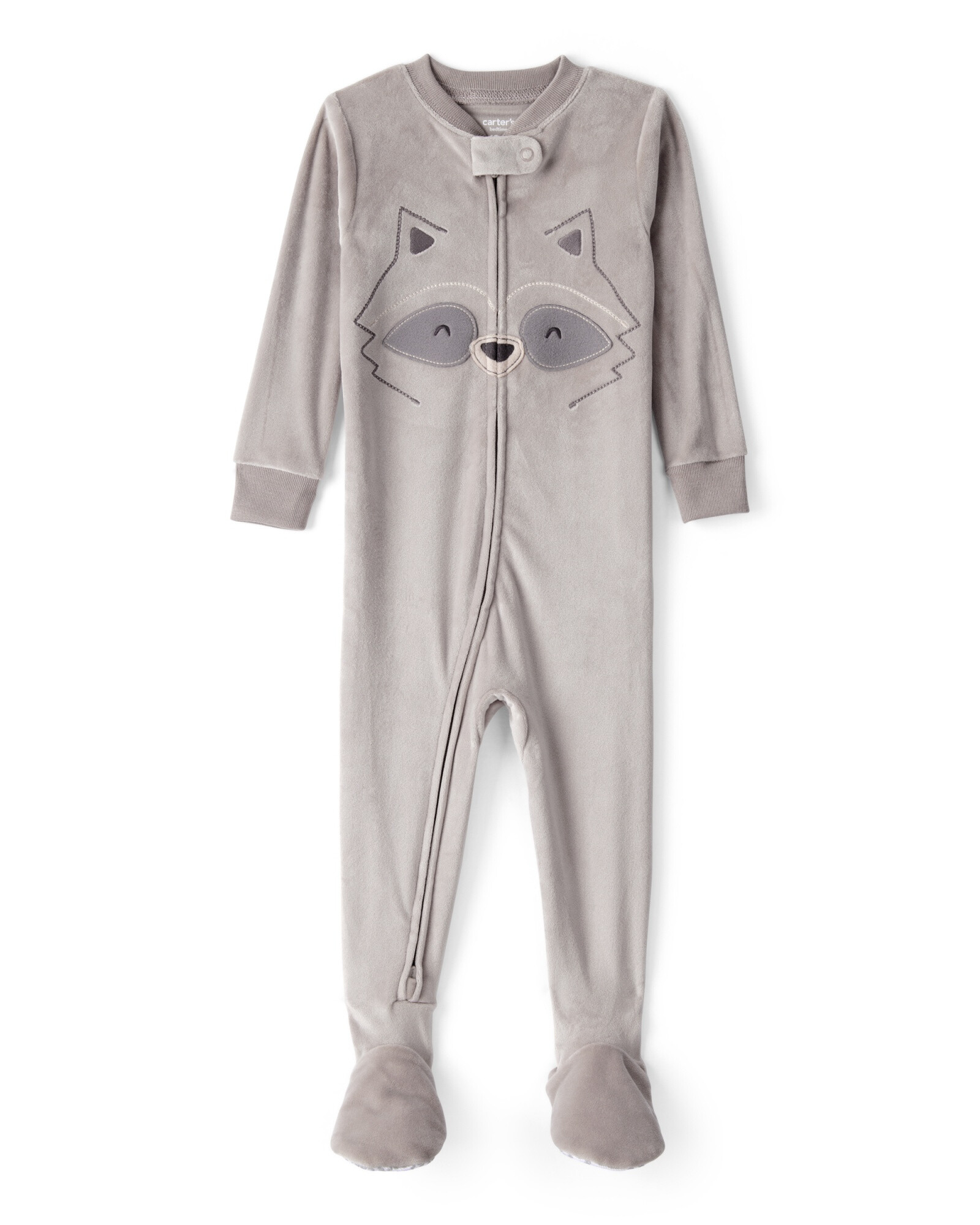 Pijama una pieza de DreamPlush, con pie, estampa mapache Sin color