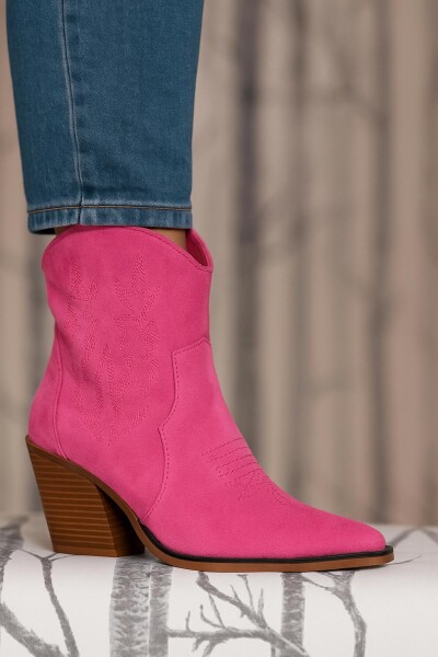 Bota Texana bordada Fucsia