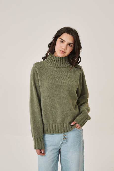 Sweater Grao Verde Seco