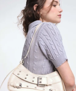 Cartera de hombro Glossy Blanco