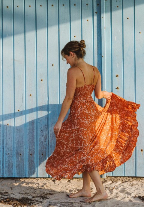 Vestido Avelia Naranja