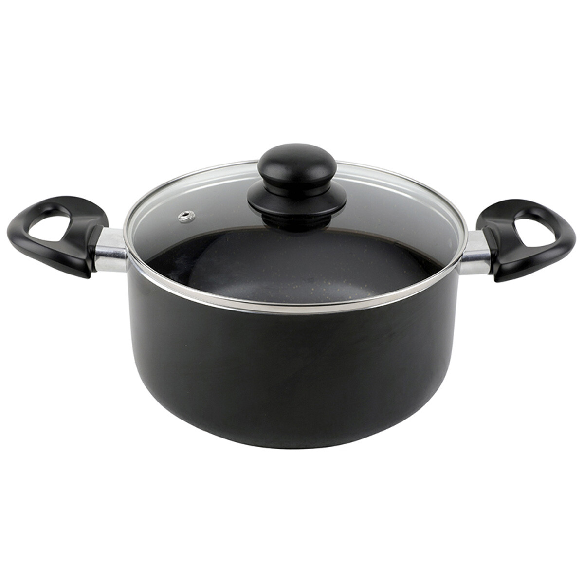 CACEROLA DE 16 CM CUORI BLACK INTERIOR ANTIADHERENTE 