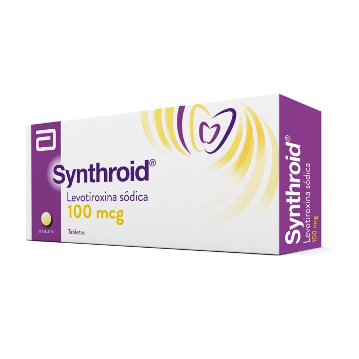 SYNTHROID 100 MCG CJ X 30 TABL. única