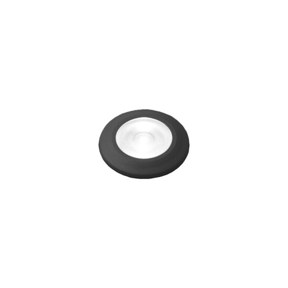 Luminaria de embutir para techo negra 6W cálida Ø90mm ip55 FL0970
