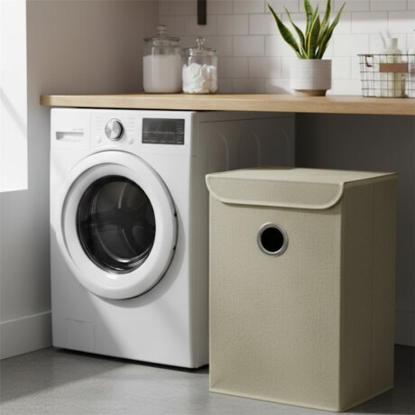 Cesto para Ropa Plegable con Tapa 40x30xH60cm en Tela Cesto para Ropa Plegable con Tapa 40x30xH60cm en Tela