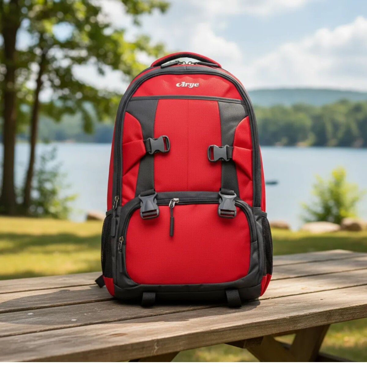 Mochila Arye Paso Severino 36 Litros con Portanotebook - Rojo 