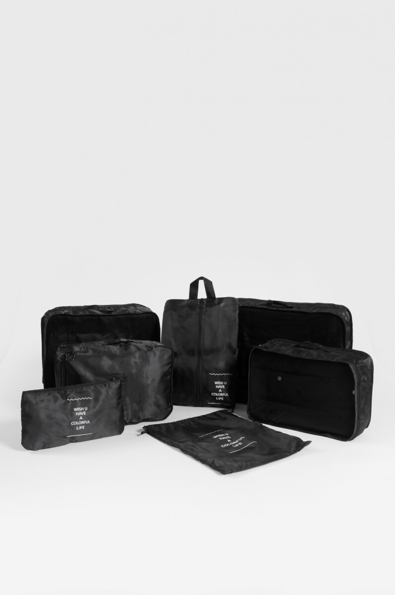 Set organizador 7 pcs - negro 