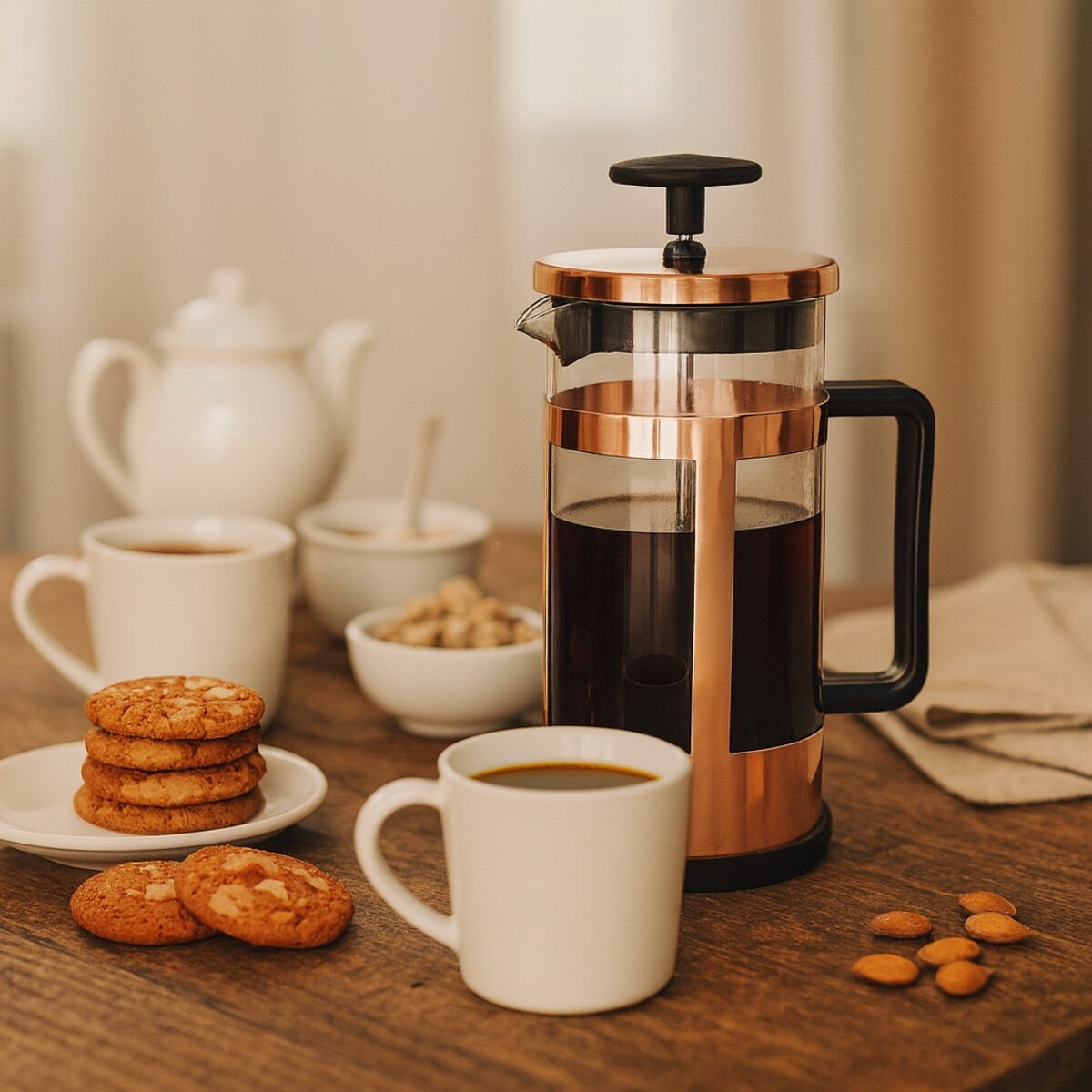Cafetera Prensa Francesa 6 Tazas 800 ml Copper Lacor 