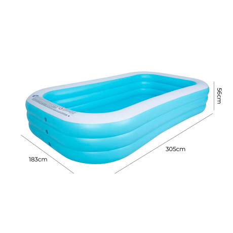 Piscina Gomón Avenli Jilong 3 Aros 1258L 305x183x56cm Piscina Gomón Avenli Jilong 3 Aros 1258L 305x183x56cm