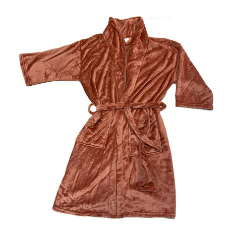 Bata de Cama Microfibra Home Class Talle P al XG Terracota