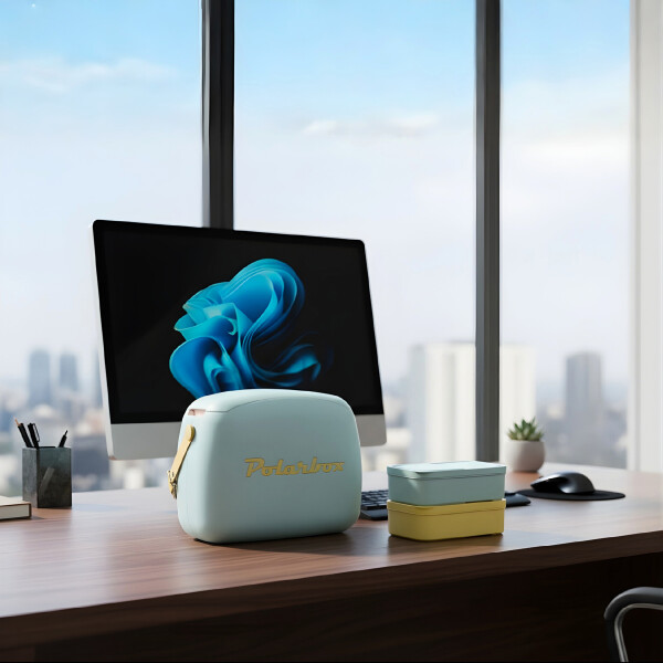 Conservadora Lunchera Térmica Pop 6L Polarbox Con 2 Tuppers Color Celeste