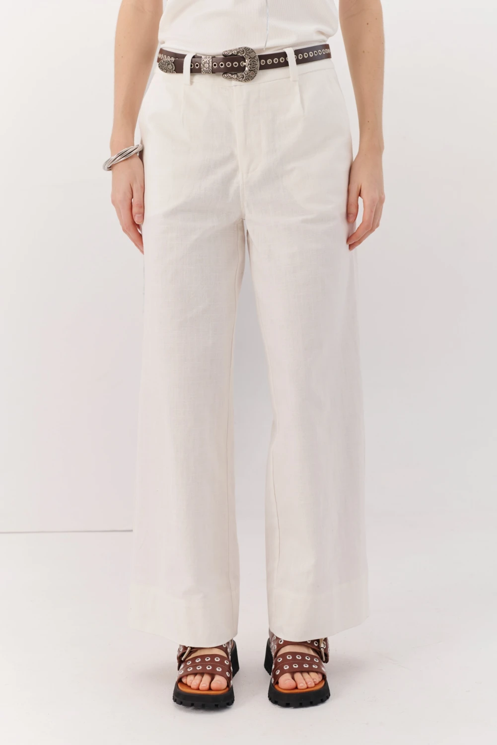 PANTALON LINO ZAG natural 1