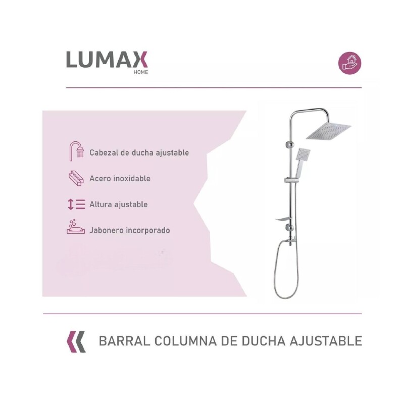 Barral Columna De Ducha Acero Inoxidable Ajustable Barral Columna De Ducha Acero Inoxidable Ajustable