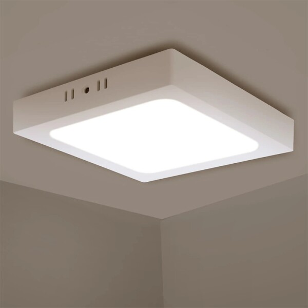 Plafon Led 18w Panel Cuadrado 21x21 Spot Luz Calida Gtia Variante Color Blanco