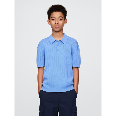 SS POLO SW SHIRTING BLUE