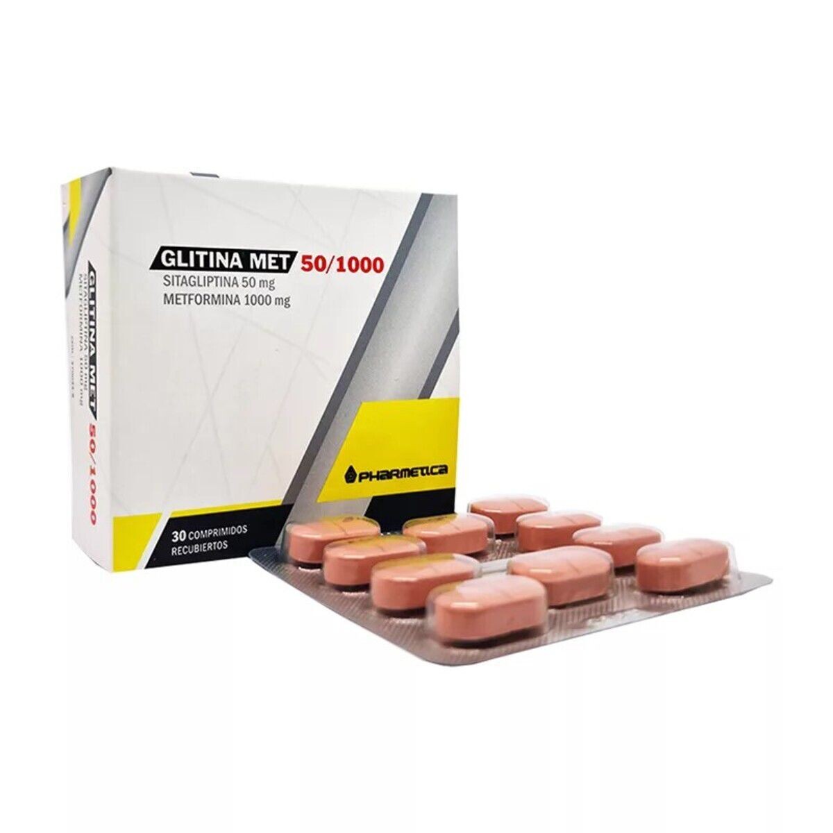 GLITINA MET 50/1000 MG. CJ X 30 COMP. RE 