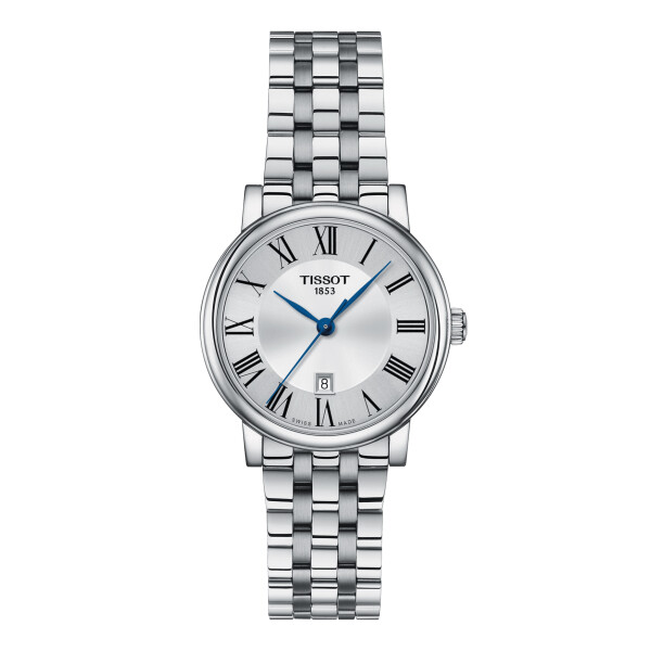 Reloj Tissot Carson Premium Lady en acero con esfera plateada Reloj Tissot Carson Premium Lady en acero con esfera plateada
