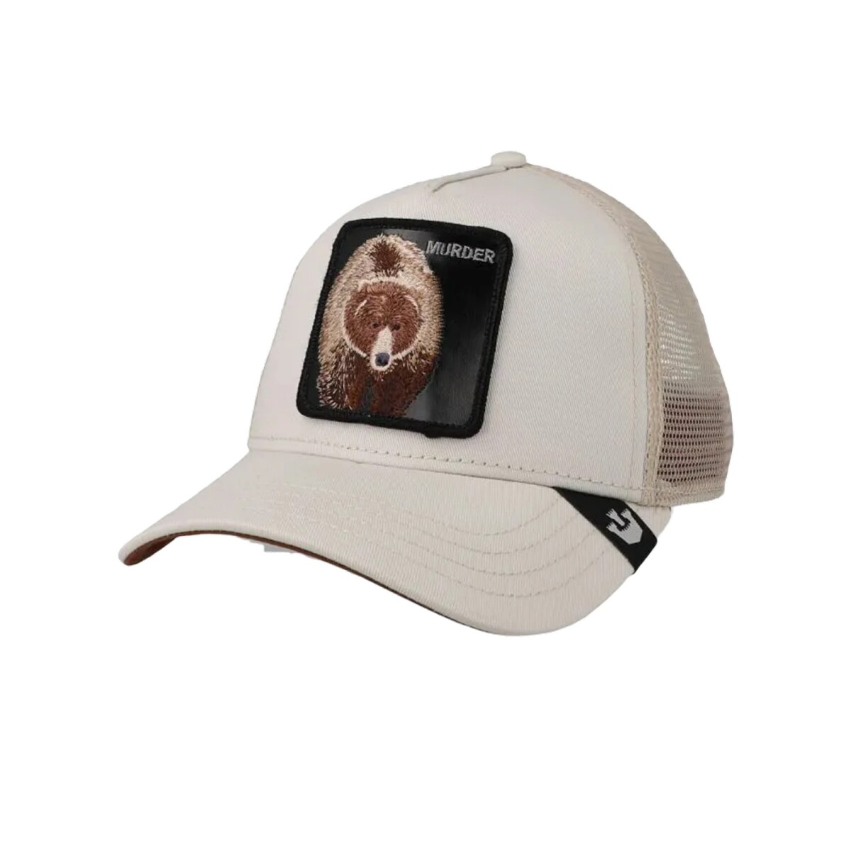Gorra Goorin Bros Trucker Baseball - The Murder Bear - Crema 
